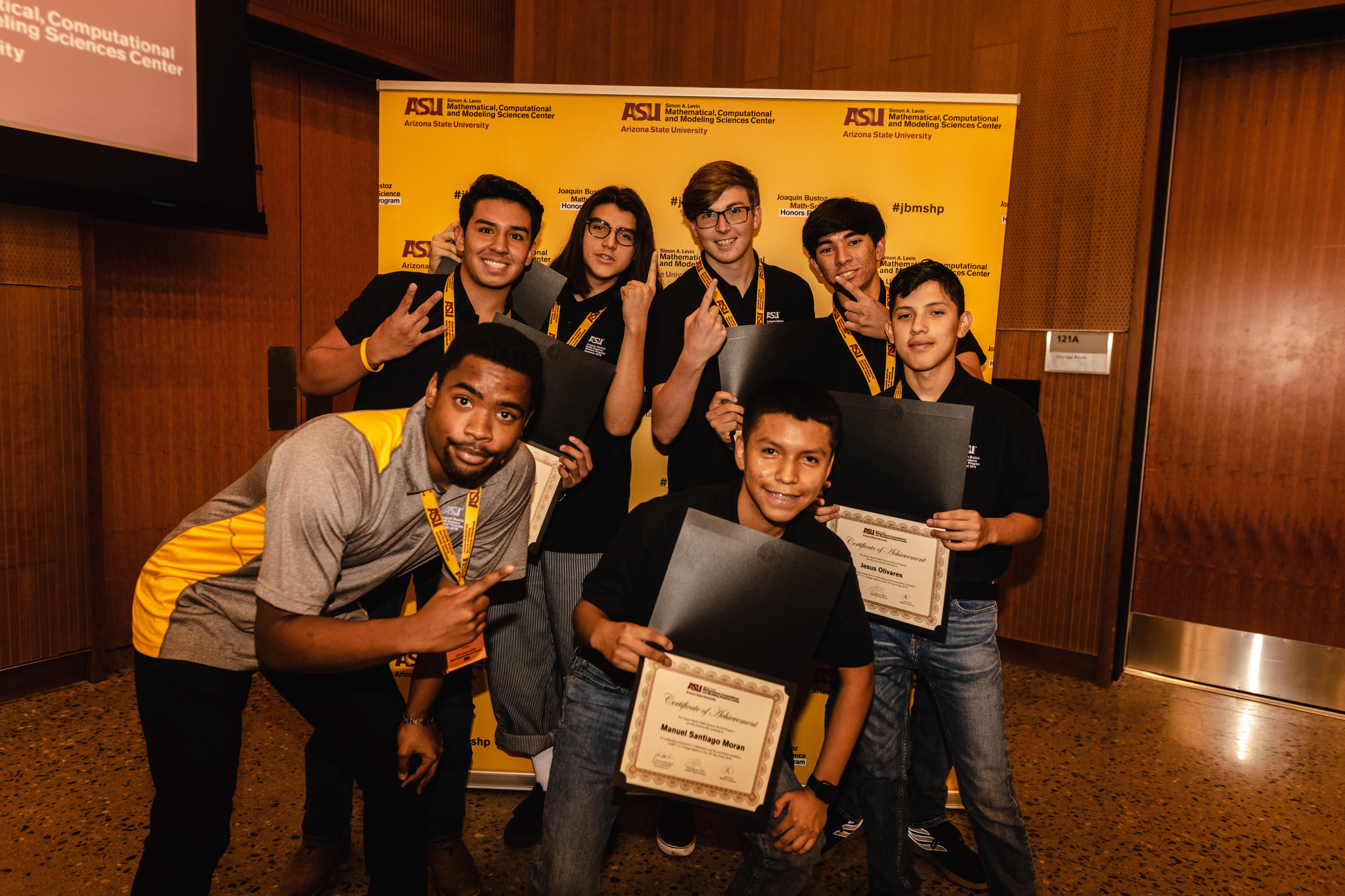 Students with diplomas